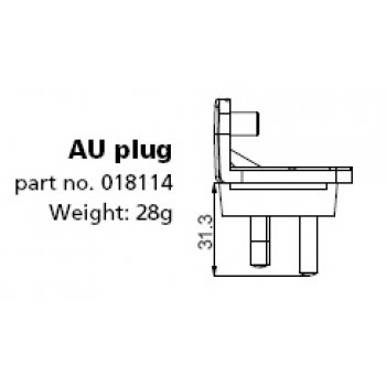 Mascot Plug 018114 (Typ AC adapter AU)