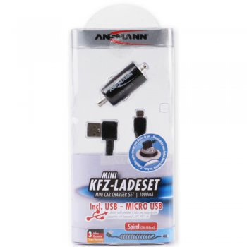 Ansmann USB autonabíječka 1A + Micro USB Kabel - foto2