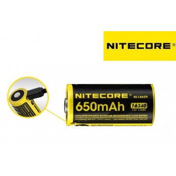 NITECORE NL16340R 3,6V/650mAh Li-ion micro USB